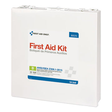 First Aid Only™ Unitized Ansi 2015 Compliant Class B Type Iii First Aid Kit For 100 People, 217 Pieces, Metal Case freeshipping - TVN Wholesale